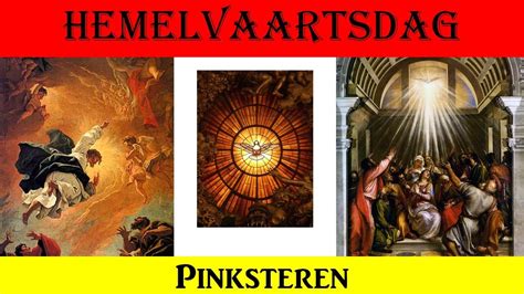 Collage van beelden die Hemelvaartsdag symboliseren: natuur, familie, klussen, kerkdienst