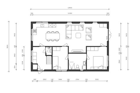 Plattegrond van Ds. van Petegemstraat 32 met afmetingen en indeling