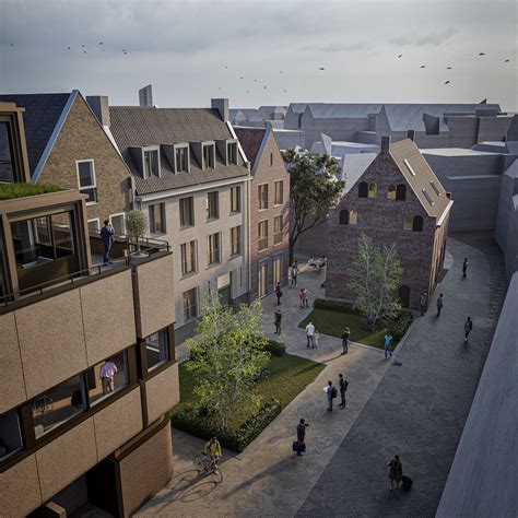 Artistieke impressie van de appartementen in 'The Church', met nadruk op daglicht en zicht op het water.