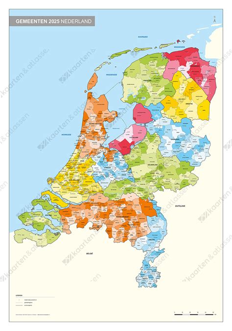 Een kaart van Nederland met de locaties van verschillende kerkelijke gemeenten gemarkeerd.