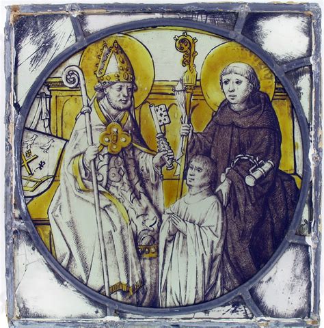 Illustratie van Sint Servaas die de sleutel van Petrus ontvangt