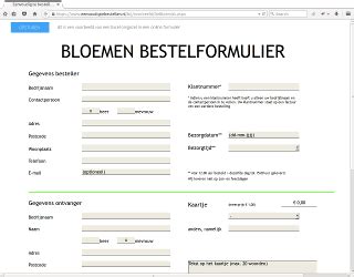 Voorbeeld van een bestelformulier voor collectebonnen