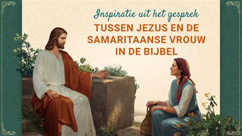 Visuele weergave van het Bijbelse verhaal van Jezus en de Samaritaanse vrouw.