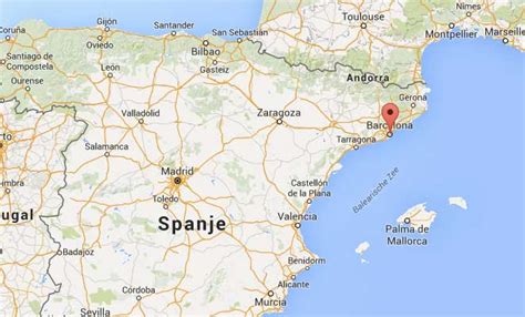 historische kaart van Spanje met de provincie Barcelona