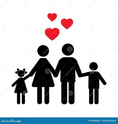 Illustratie van een gezin dat een kind adopteert