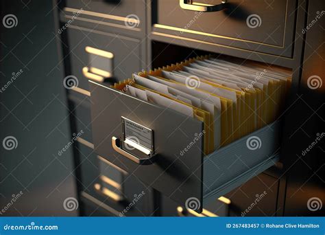 Illustratie van een archiefkast met documenten