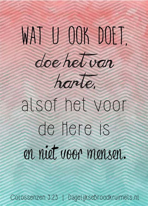 Infographic met de Bijbeltekst Kolossenzen 3:23 en symbolen die werk en geloof representeren.