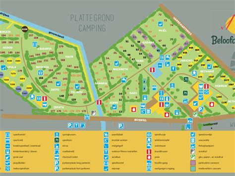 Panoramische foto van Camping Het Beloofde Land met natuurlijke omgeving