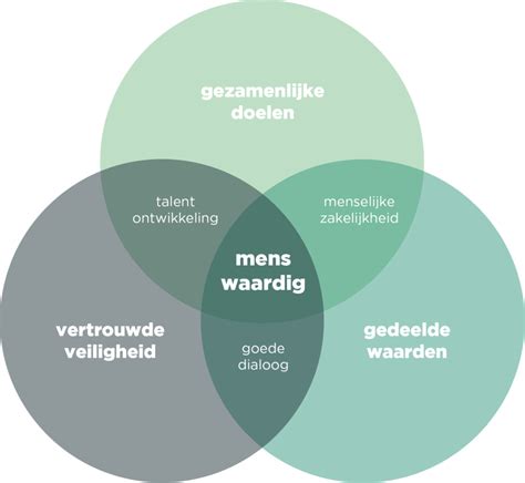 Schematische weergave van de drie pijlers: gemeenschap, onderwijs/verkondiging en getuigend dienstbetoon, met hun onderlinge relaties.