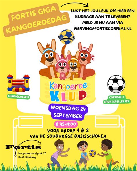 Foto van kinderen die deelnemen aan de Giga Kangoeroedag