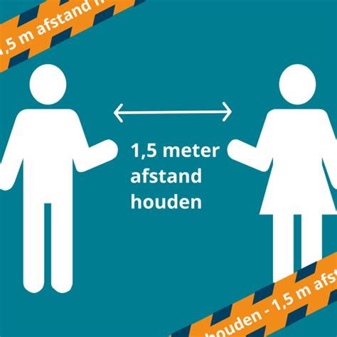 Schematische weergave van de anderhalve meter afstand in een kerkelijke setting