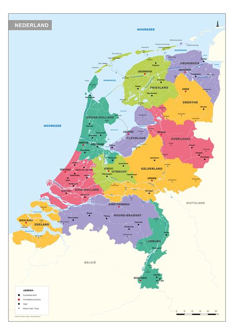 Kaart van Nederland met de genoemde dorpen gemarkeerd