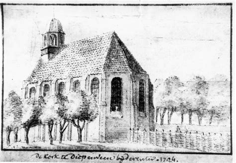 Historische foto van een Nederlandse dorpskerk, representatief voor de periode van kerkscheuringen.