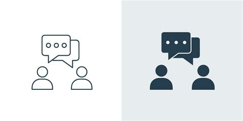 Illustratie van twee personen in gesprek