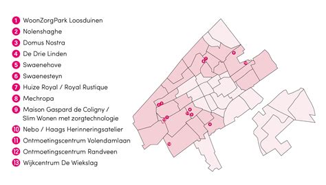 Kaart met locaties van regiobijeenkomsten voor kerkrentmeesters