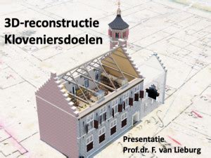 Digitale reconstructie van de Kloveniersdoelen, het gebouw waar de Synode van Dordrecht werd gehouden.