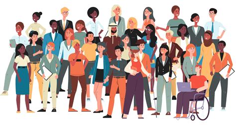 Illustratie van diverse vrouwen uit verschillende culturen die samenwerken.