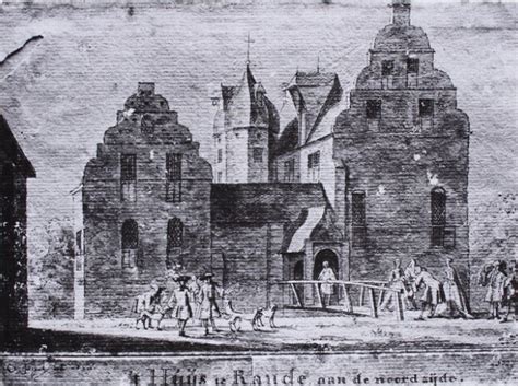 Illustratie van de vroegere schuilkerk van de Lutherse gemeente in Monnickendam.