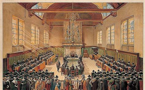 Illustratie van de Synode van Dordrecht.