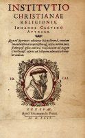 Titelblad van Calvijns Institutie