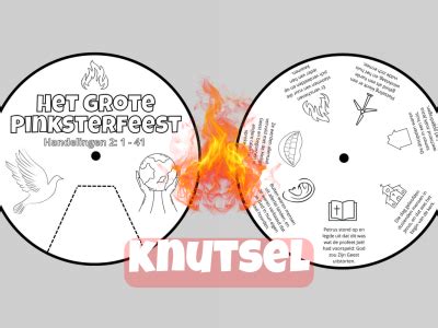 Illustratie van het Pinksterverhaal met vuurvlammen