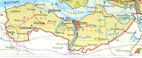 Kaart van Zeeuws-Vlaanderen met de Staats-Spaanse Linies