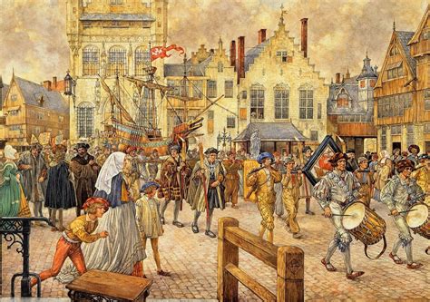 Historische afbeelding van een koor in de Middeleeuwen.