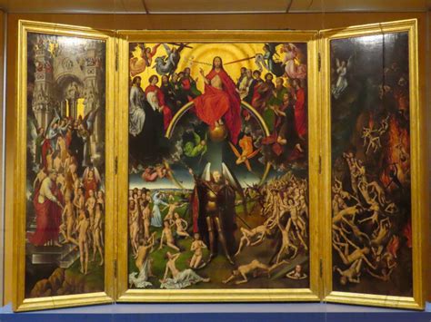 een weergave van het Laatste Oordeel, zoals geschilderd door Hans Memling