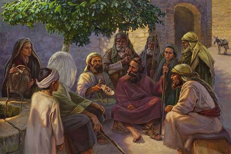 Boaz onderhandelt met de losser en de oudsten in de stadspoort