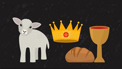 Illustratie van een lam, symbool van Christus' offer