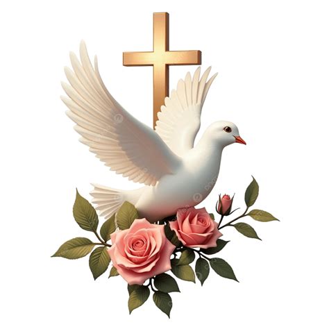 Afbeelding van een religieus symbool, zoals een kruis of een duif