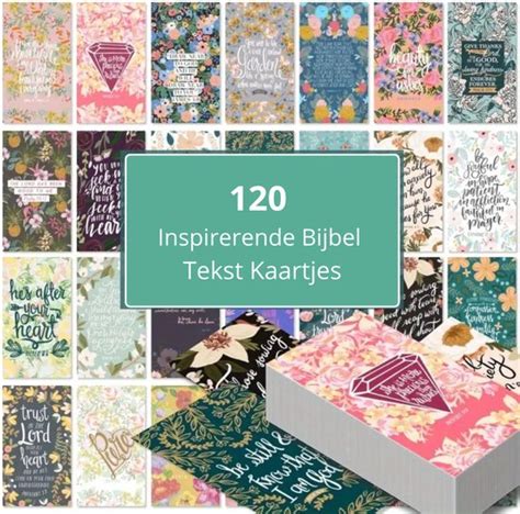 Verschillende ontwerpen van christelijke wenskaarten met inspirerende teksten.