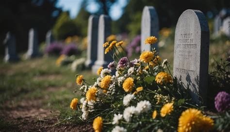 graf met bloemen, symboliserend afscheid en herinnering