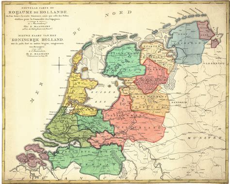 Historische kaart van Nederland met de locaties van de Afscheiding.