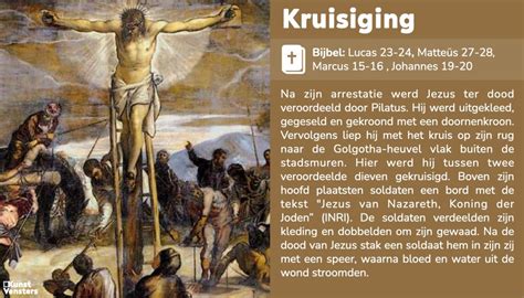 Artistieke weergave van de kruisiging en de opstanding.