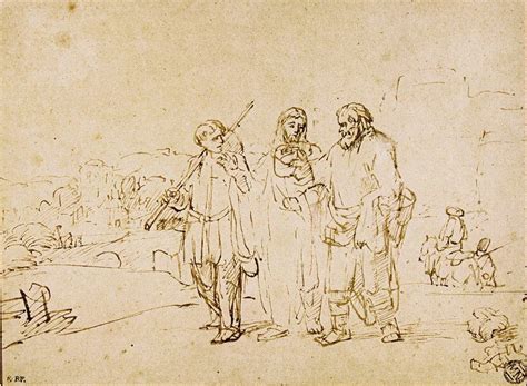 Schilderij van de wandelaars naar Emmaüs.
