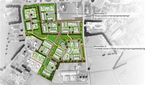 Plattegrond van de wijk Emerald met centrale voorzieningen