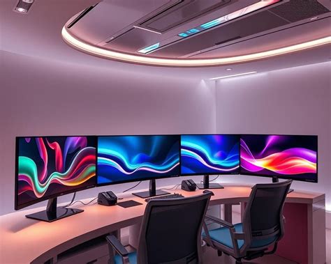 Visualisatie van de geplaatste videowall met 9 beeldschermen in de Kurioskerk