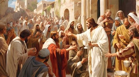 Afbeelding van Jezus die een jongen geneest van een demonische aandoening, met schuim op de mond.