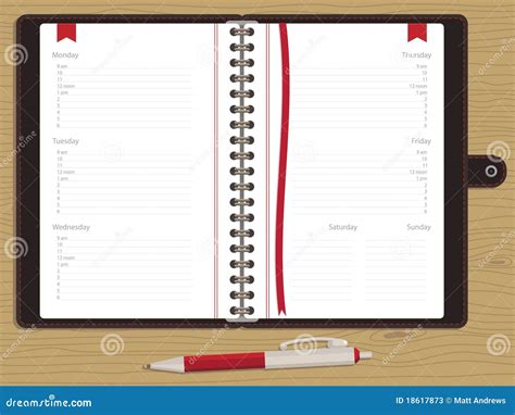 Illustratie van een lege agenda die gevuld wordt met positieve activiteiten en Bijbelteksten.