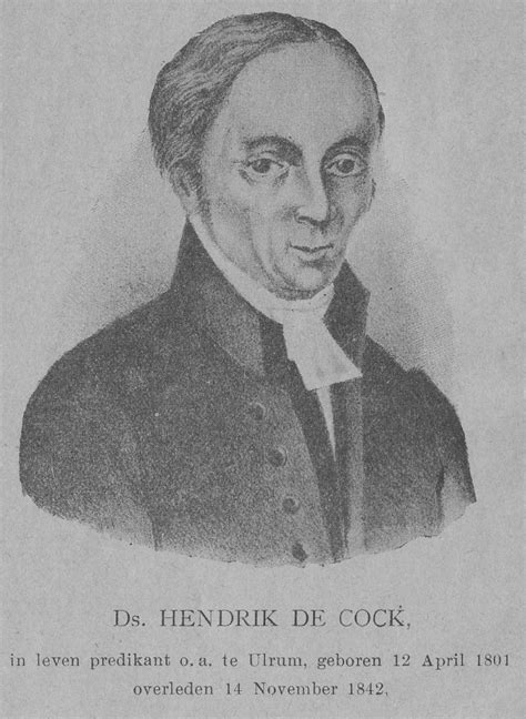 Portret van ds. H. de Cock, een van de leiders van de Afscheiding
