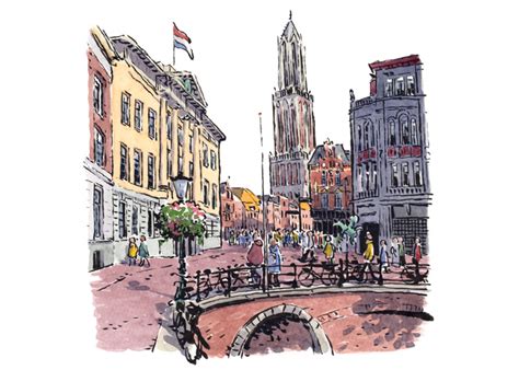 Illustratie van kerstdiensten en dorpsactiviteiten