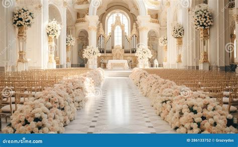 Een kleurrijk versierde kerk met bloemen en vruchten ter gelegenheid van Dankdag