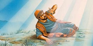 Illustratie van de bekering van Saulus van Tarsus op de weg naar Damascus