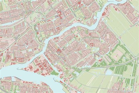 Kaart van Krimpen aan den IJssel met de postcodegebieden waar de leerlingen van de school wonen