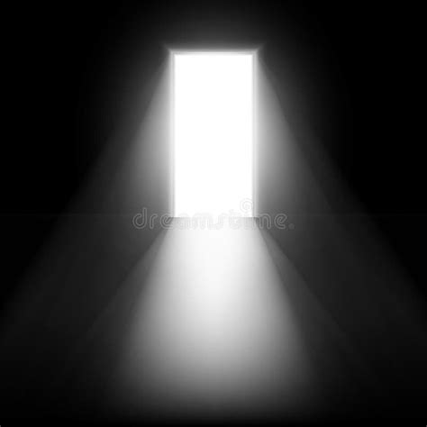 Symbolische afbeelding van een open deur met een lichtstraal, die hoop en een veilige plek uitstraalt.