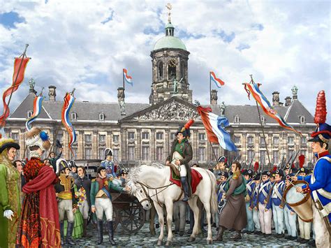 Illustratie van de revolutionaire gebeurtenissen in Europa rond 1848.