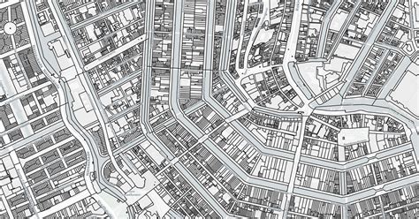 Oude kadastrale kaart van Arnemuiden met de contouren van de kruiskerk