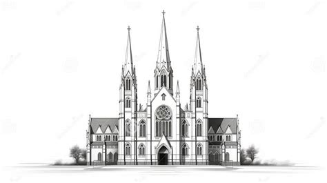 Illustratie van een kerkgebouw met gesplitste gemeenschap