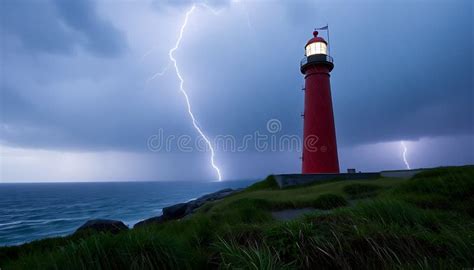 Illustratie van een vuurtoren die licht uitstraalt in een donkere zee, symbool voor hoop en leiding.